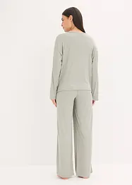 Pyjamas av myk pointelle-jersey, bonprix