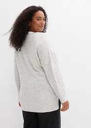 Oversized, lang genser med sidesplitter, bonprix
