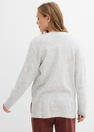 Oversized, lang genser med sidesplitter, bonprix