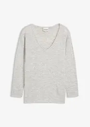 Oversized, lang genser med sidesplitter, bonprix