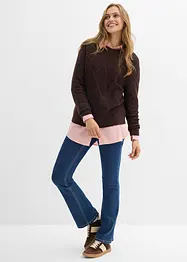 Kabelstrikket, oversized genser, bonprix