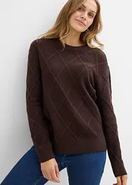 Kabelstrikket, oversized genser, bonprix