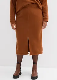 Midiskjørt i polarfleece, bonprix