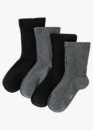 Sokker med behagelig kant, med økologisk bomull (4-pack), bonprix