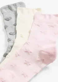 Sokker med mønster og kanter som ikke trykker, soft touch (3-pack), bonprix