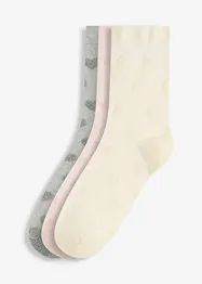 Kosesokker med kanter som ikke trykker (3-pack), soft toych, bonprix