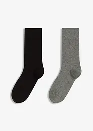 Sokker i ullmiks med økologisk bomull (2-pack), bonprix