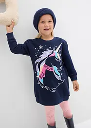Sweatshirtkjole i 100% bomull, bonprix