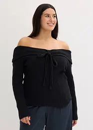 Ribbet genser, bonprix
