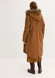 Lang, vattert parkas, bonprix