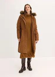 Lang, vattert parkas, bonprix