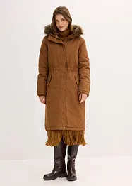 Lang, vattert parkas, bonprix