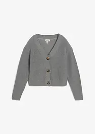 Grovstrikket cardigan i 100% bomull, bonprix
