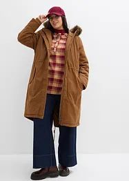 Lang, vattert parkas, bonprix
