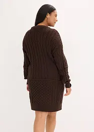 Strikkekjole med flettemønster, bonprix
