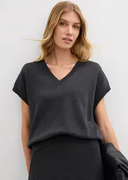 Strikket vest i 100% bomull, bonprix