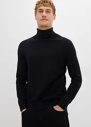 Finstrikket pologenser med utsøkt merinoull, Slim Fit, bonprix