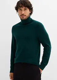 Finstrikket pologenser med utsøkt merinoull, Slim Fit, bonprix