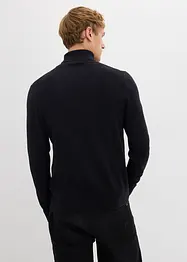 Finstrikket pologenser med utsøkt merinoull, Slim Fit, bonprix