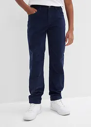 Regular Fit-kordfløyelsbukse i bomull med elastan, Straight, bonprix