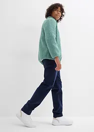 Regular Fit-kordfløyelsbukse i bomull med elastan, Straight, bonprix