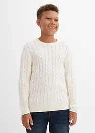 Grovstrikket genser i 100% bomull, bonprix