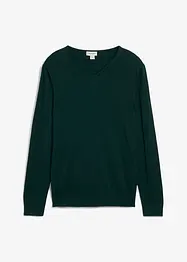 Finstrikket genser med utsøkt merinoull, bonprix