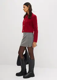 Grovstrikket cardigan i myk garnmiks med ull, bonprix