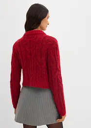 Grovstrikket cardigan i myk garnmiks med ull, bonprix