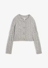 Grovstrikket cardigan i myk garnmiks med ull, bonprix