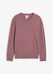 Finstrikket genser med V-hals, bonprix