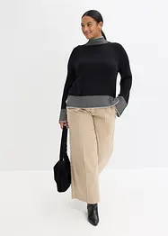 Genser med kasjmir og ståkrage, bonprix