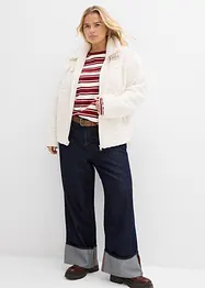 Oversized, langermet topp i 100% bomull, bonprix