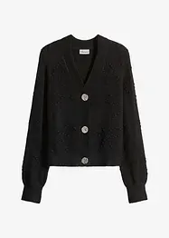 Cardigan med hullmønster, bonprix