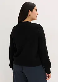Cardigan med hullmønster, bonprix