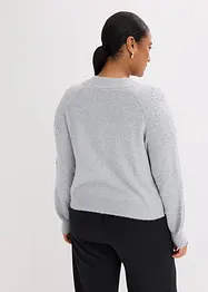 Cardigan med hullmønster, bonprix