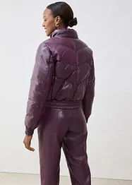 Vattert skinnjakke i lammenappa, bonprix