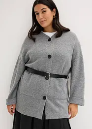 Kort strikkekåpe med belte, bonprix