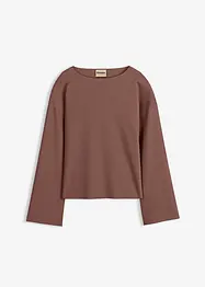 Langermet topp i ribbemateriale, bonprix
