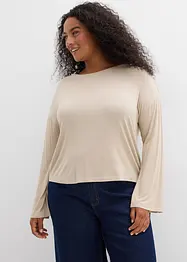 Oversized topp i lett viskose-/elastanmiks, bonprix