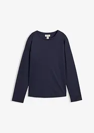 Langermet topp med silke, bonprix