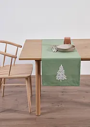 Bordløper i økologisk bomull med terry-broderi, bonprix