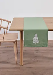 Bordløper i økologisk bomull med terry-broderi, bonprix