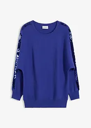 Finstrikket genser med paljetter, bonprix