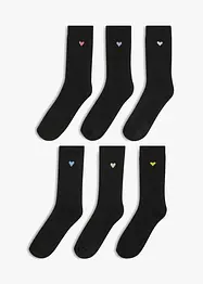 Termosokker med broderi og økologisk bomull (6-pack), bonprix