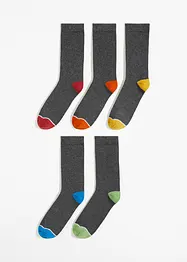 Sokker (5-pack) med økologisk bomull, bonprix