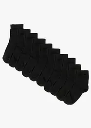 Korte sokker med økologisk bomull (10-pack), bonprix