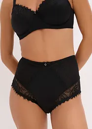 Truse med høy midje og glinsende materiale, bonprix