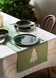 Bordløper i økologisk bomull med terry-broderi, bonprix