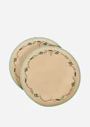 Spisebrikker i økologisk bomull (2-pack), bonprix
